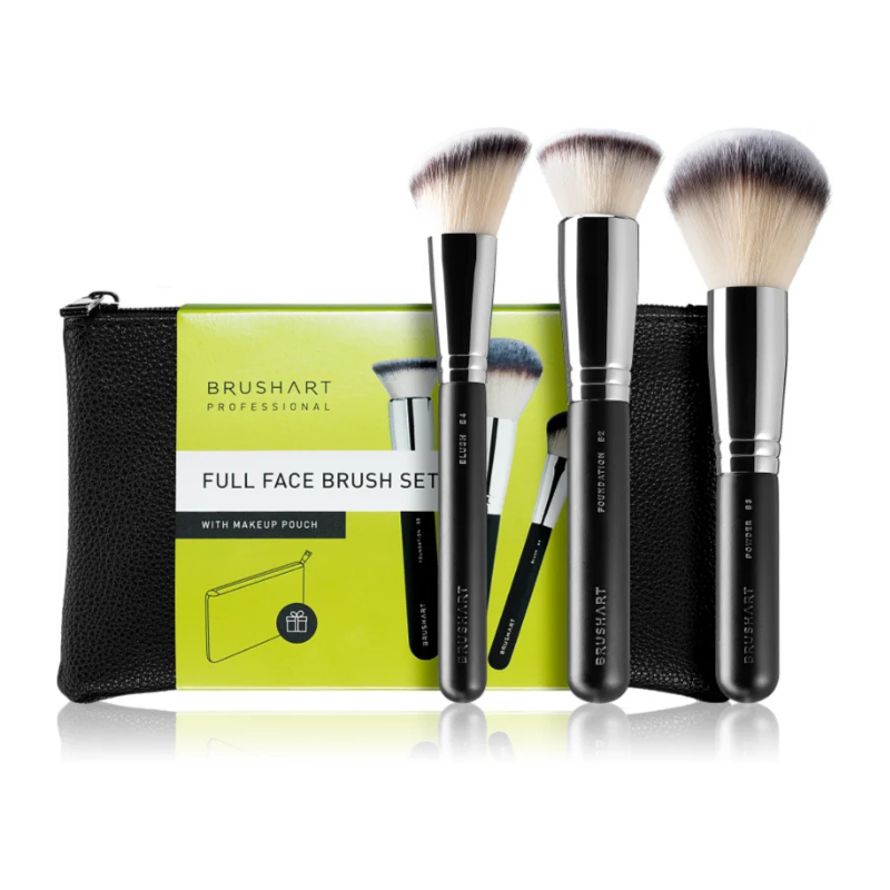 Professional Full Face brush set with makeup pouch - Parfexa